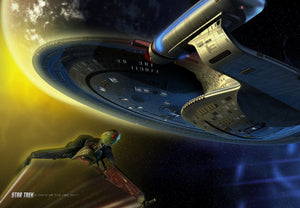 Star Trek: The Next Generation - Ships of the Line - Yesterday's Enterprise 11 x 16 Acrylic