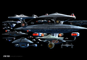 Star Trek - Ships of the Line - Starfleet Collage 11 x 16 Acrylic
